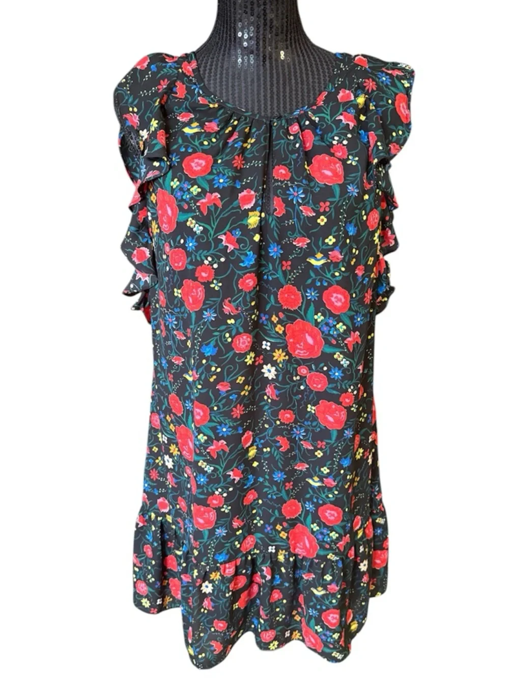 J.Crew Printed flutter dress